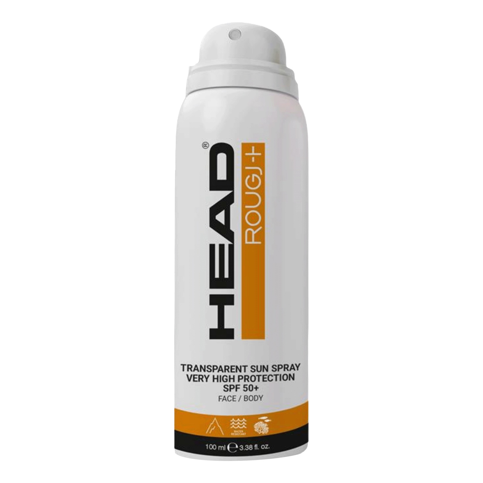 head spray trasparente spf50+