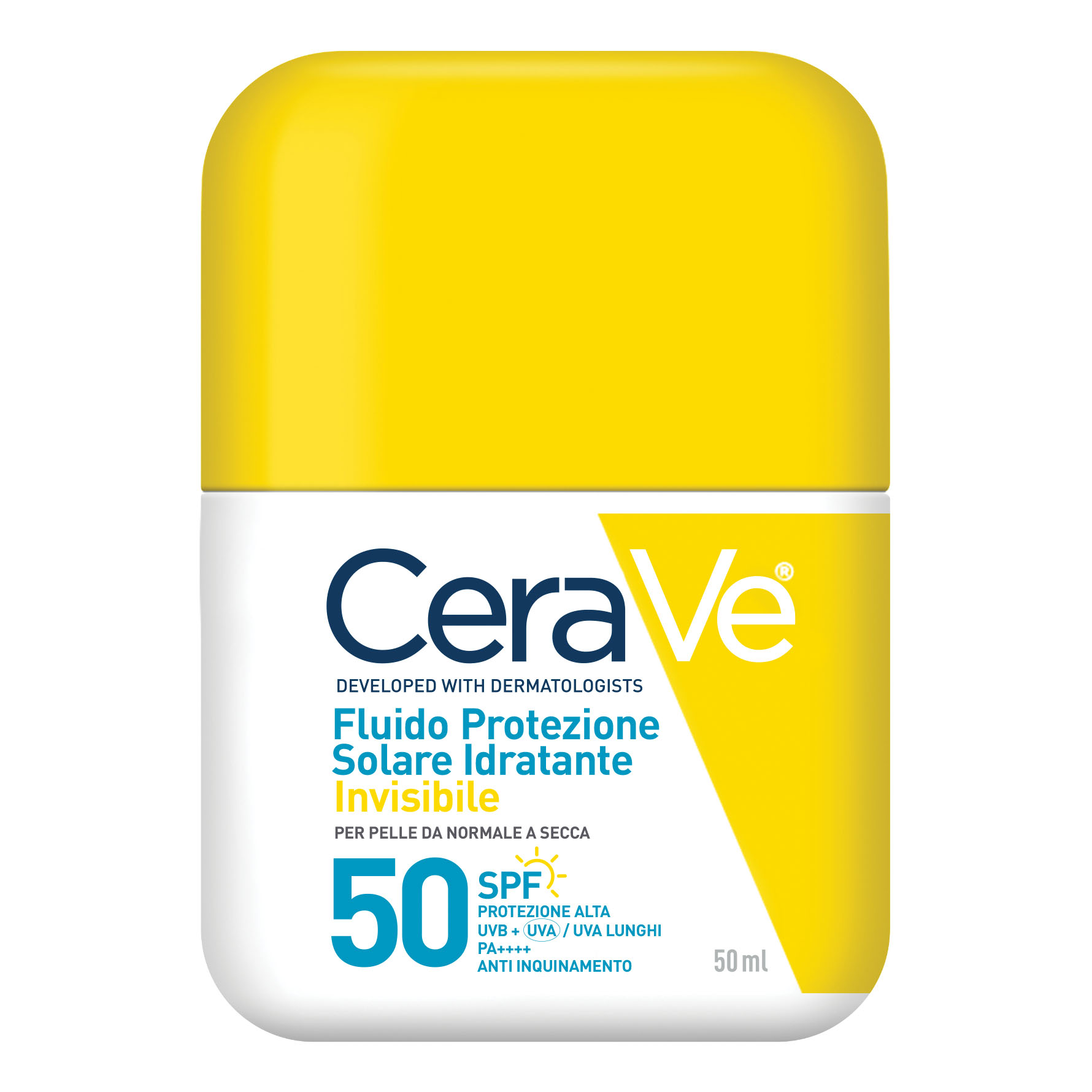 Cerave fluido protezione solare idratante invisibile spf50 50 ml