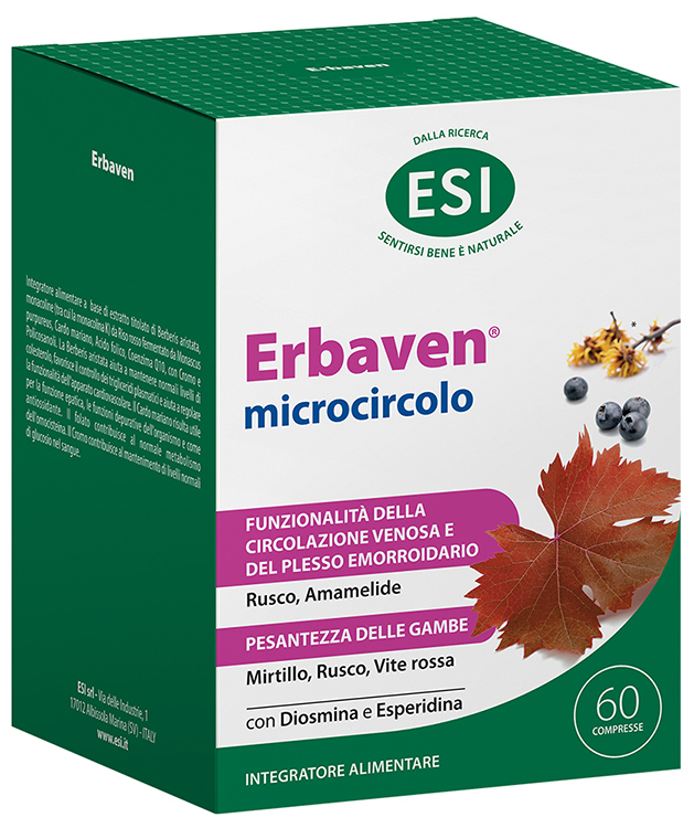 Esi erbaven microcircolo 60 compresse senza glutine