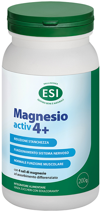 Esi magnesio activ 4+ 200 g senza glutine