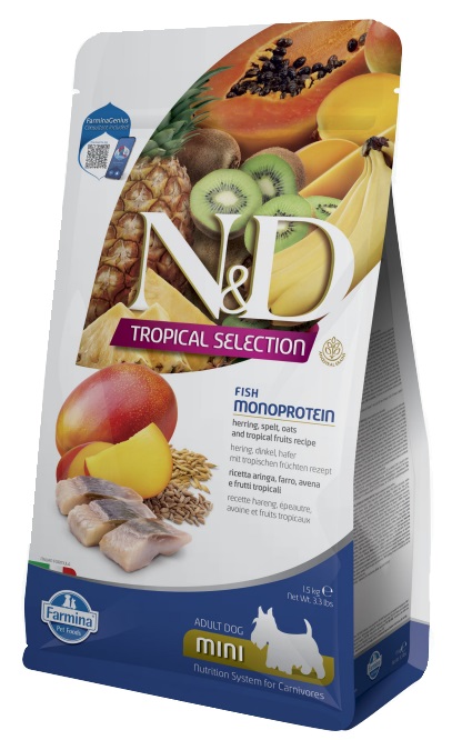 N&amp;d tropical selection dog herring adult mini 5 kg