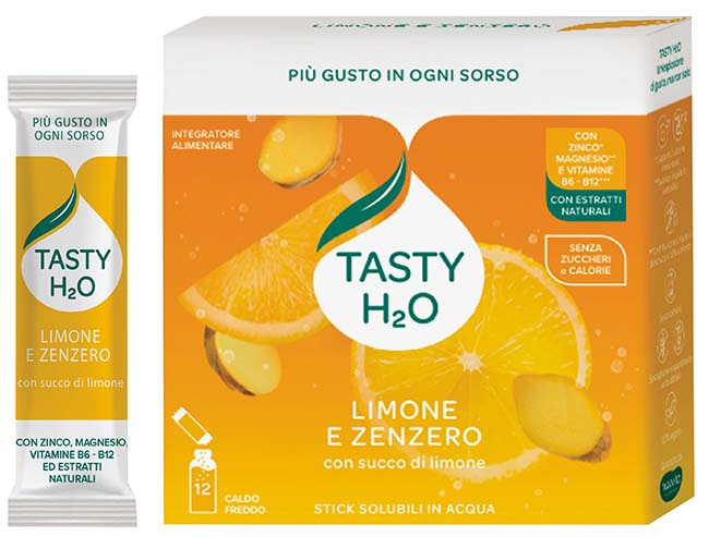 Tasty h2o limone zenzero 12 stick