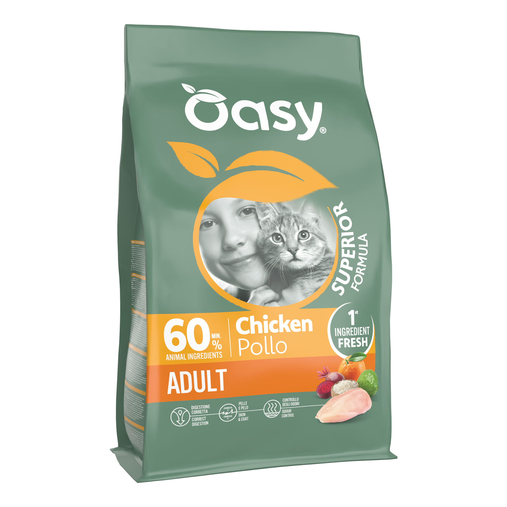 Oasy dry cat superior adult pollo 300 g
