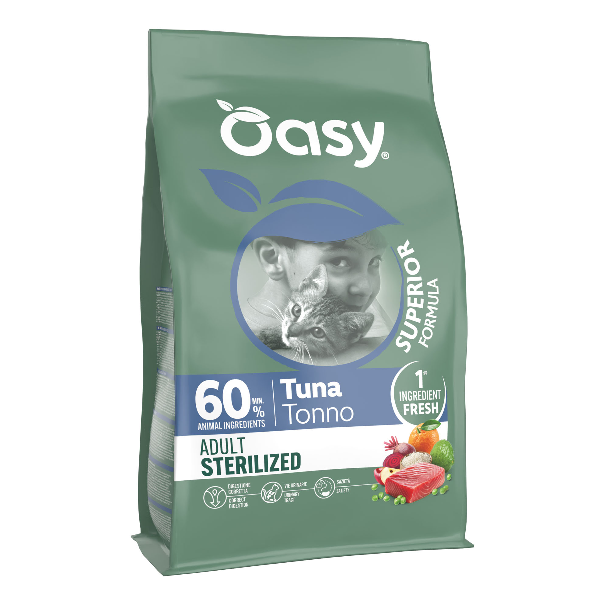 Oasy dry cat superior adult sterilized tonno 300 g