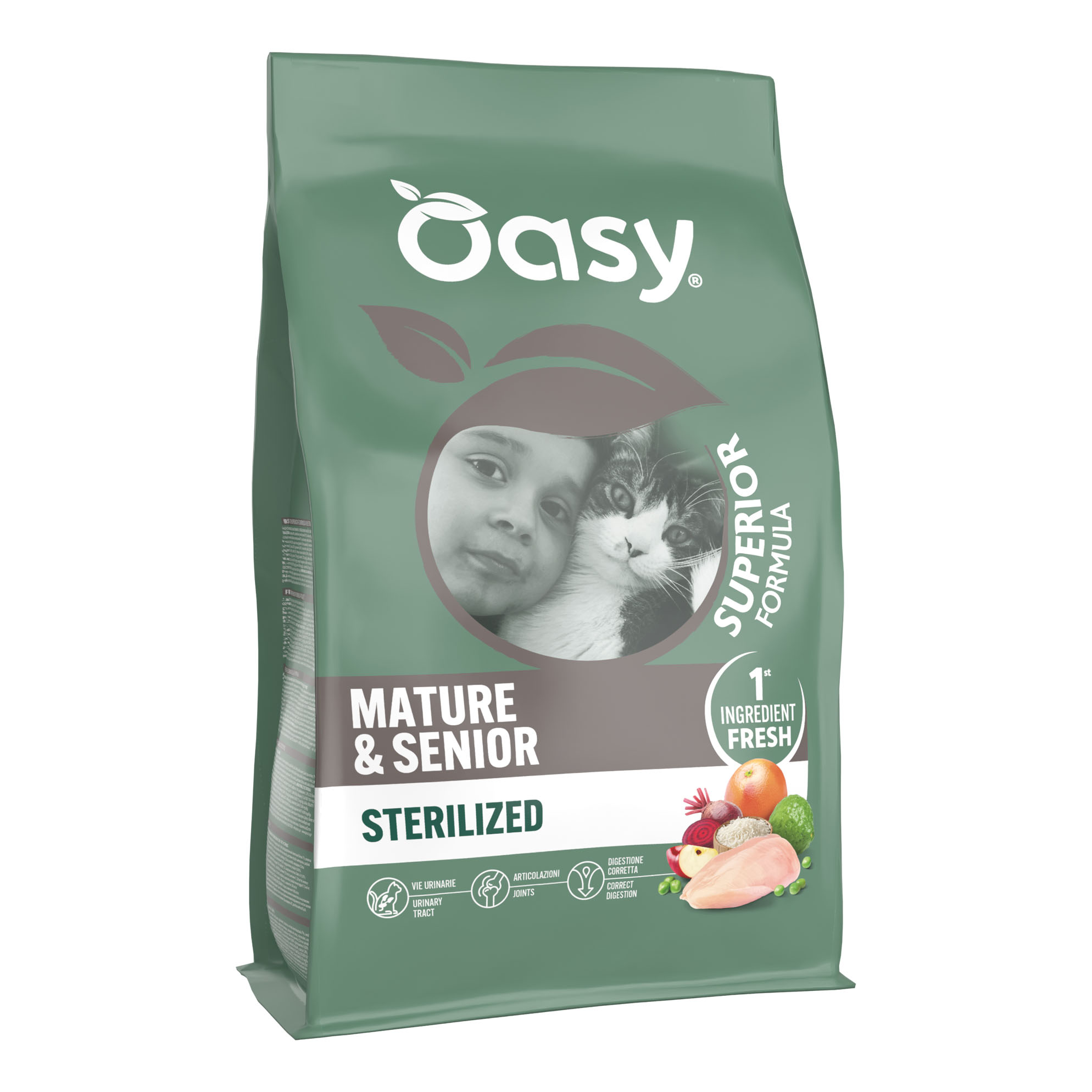 Oasy dry cat superior mature &amp; senior sterilized pollo 1,5 kg