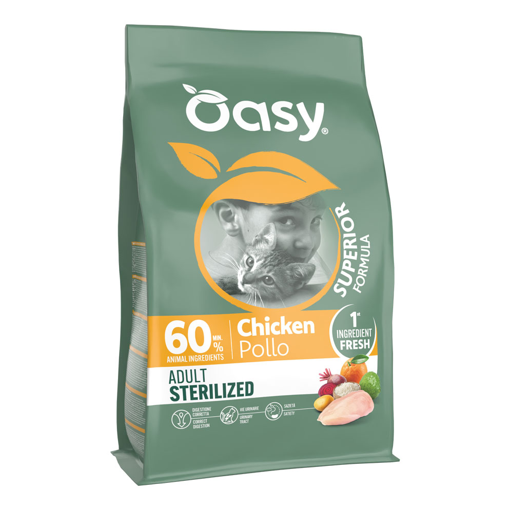 Oasy dry cat superior adult sterilized pollo 6 kg