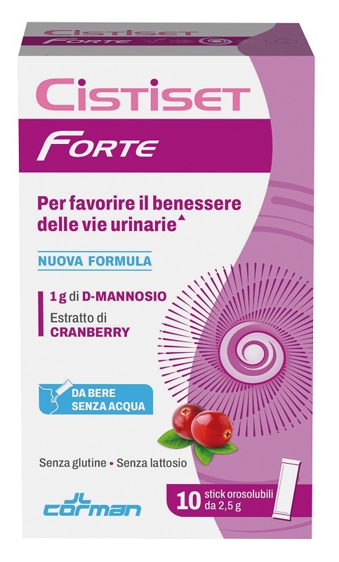 Corman Spa Cistiset Forte 10 Stick Orosolubili 2,5 G Senza Glutine Senza Lattosio