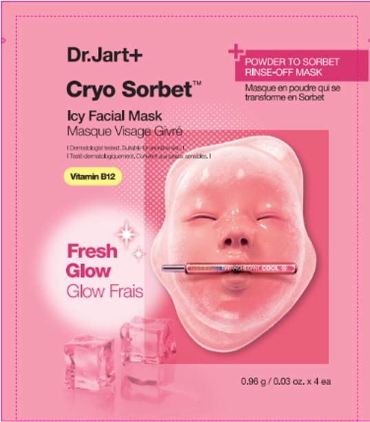 Dr jart+ cryo sorbet icy facial mask 4 pezzi