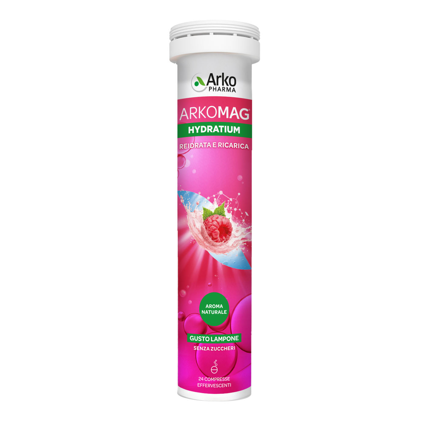 Arkomag hydratium reidrata e ricarica lampone 24 compresse effervescenti senza zuccheri con edulcorante