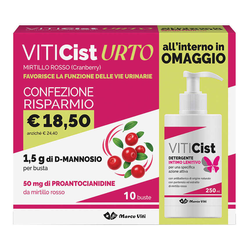 Viticist urto 10 buste + detergente intimo lenitivo 250 ml omaggio