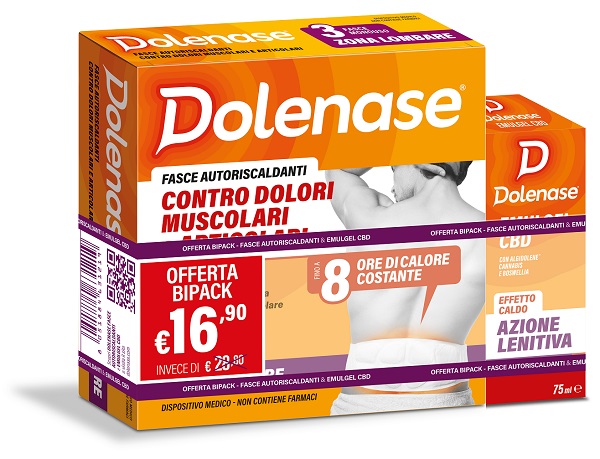 Dolenase Fasce Autoriscaldanti 3 Pezzi + Emulgel Cbd 75 Ml