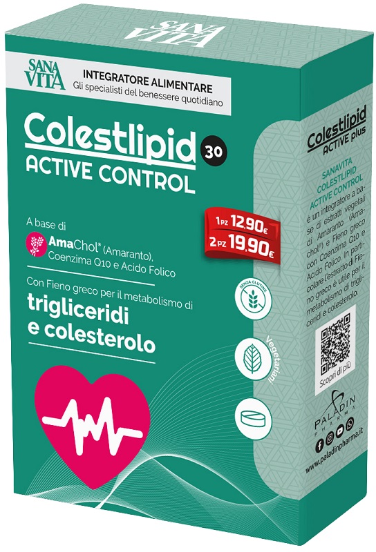 Sanavita colestlipid active control 30 compresse da 930 mg