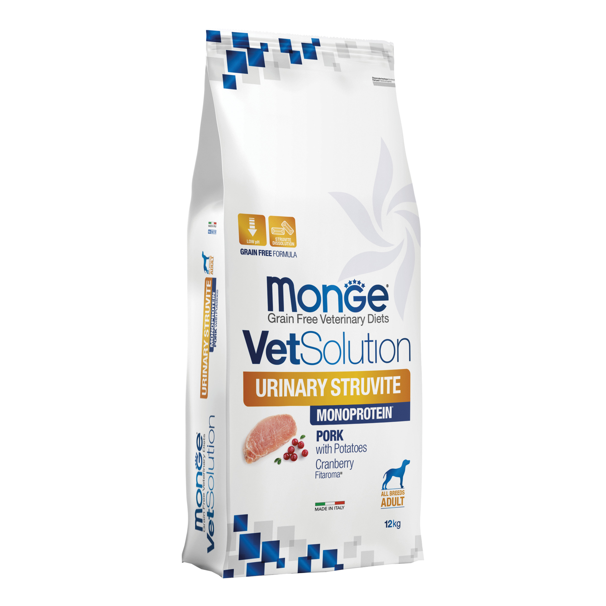 Monge vet solution canine urinary sruvite 12 kg