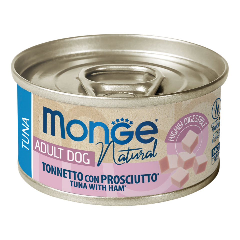 Monge natural adult dog tonno prosciutto 95 g