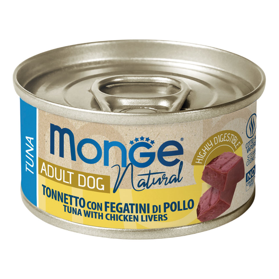 Monge natural adult dog tonno fegatini di pollo 95 g