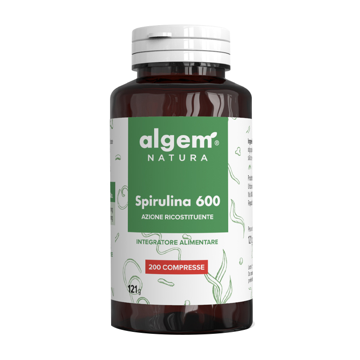 Algem Spirulina 600 Azione Ricostituente 200 Compresse