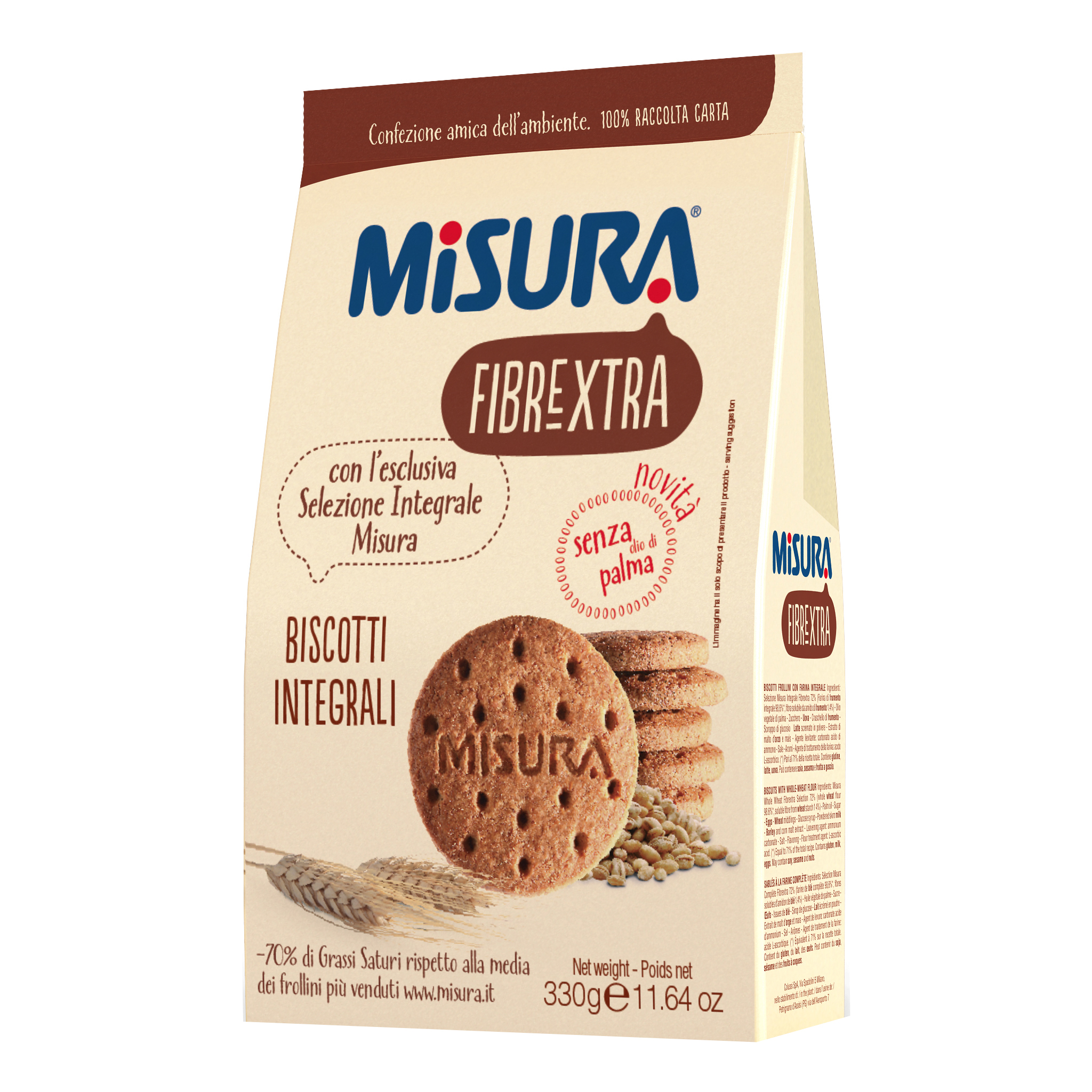 Misura Fette Biscottate Integrale 330g