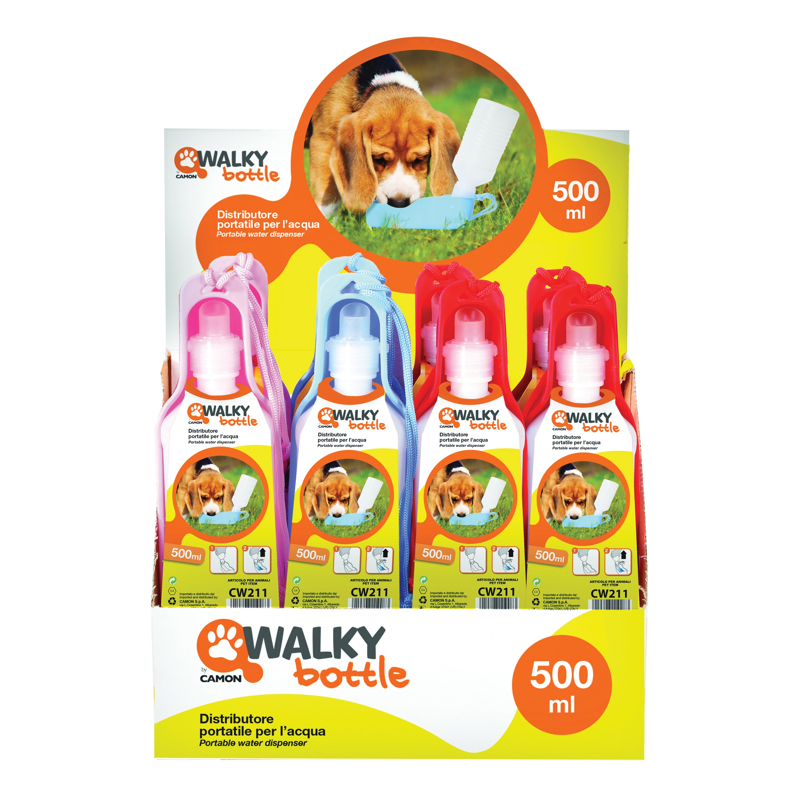Camon Bottiglia Portatile Per L'Acqua Walky 250 Ml