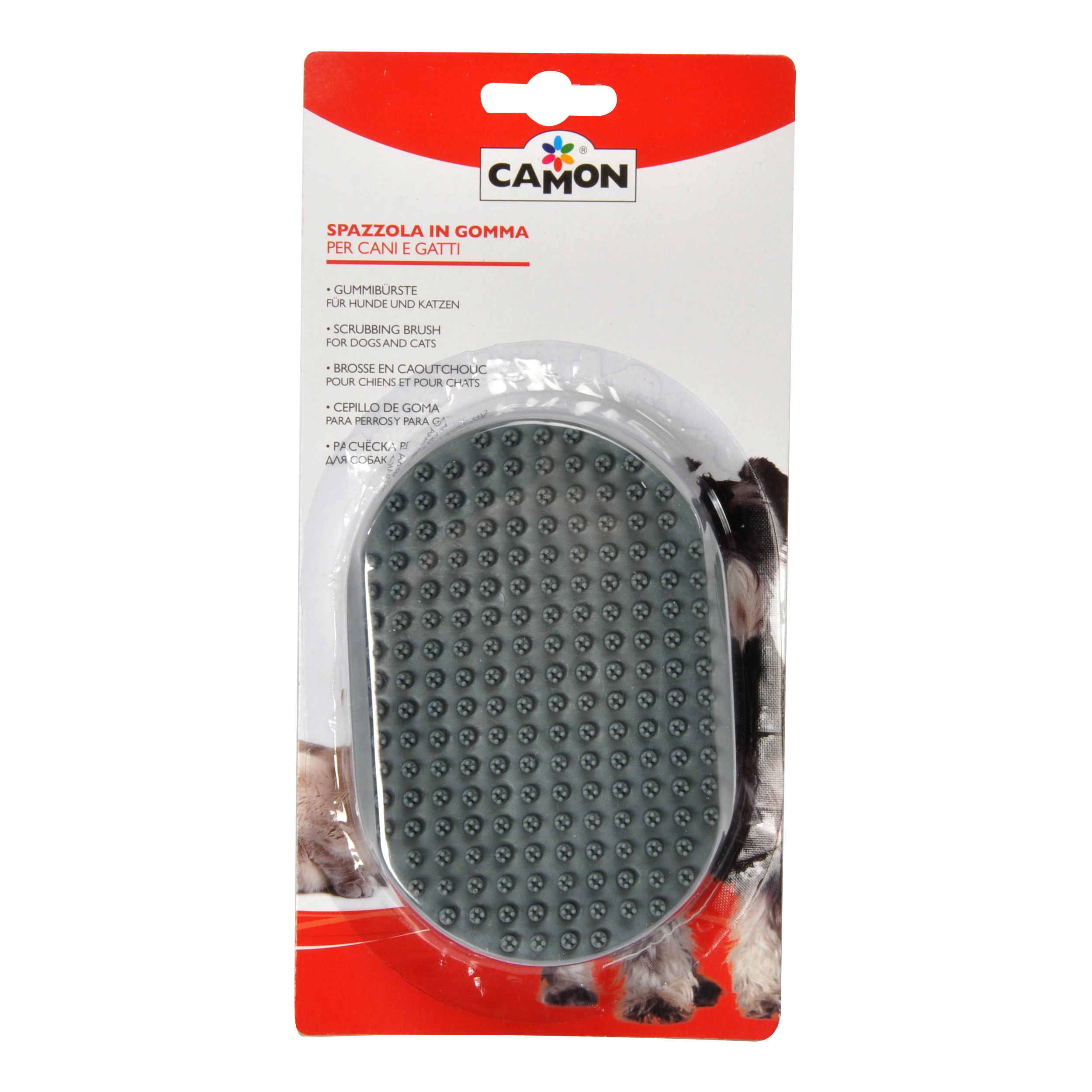 Camon Spazzola In Gomma Ovale 13X9 Cm
