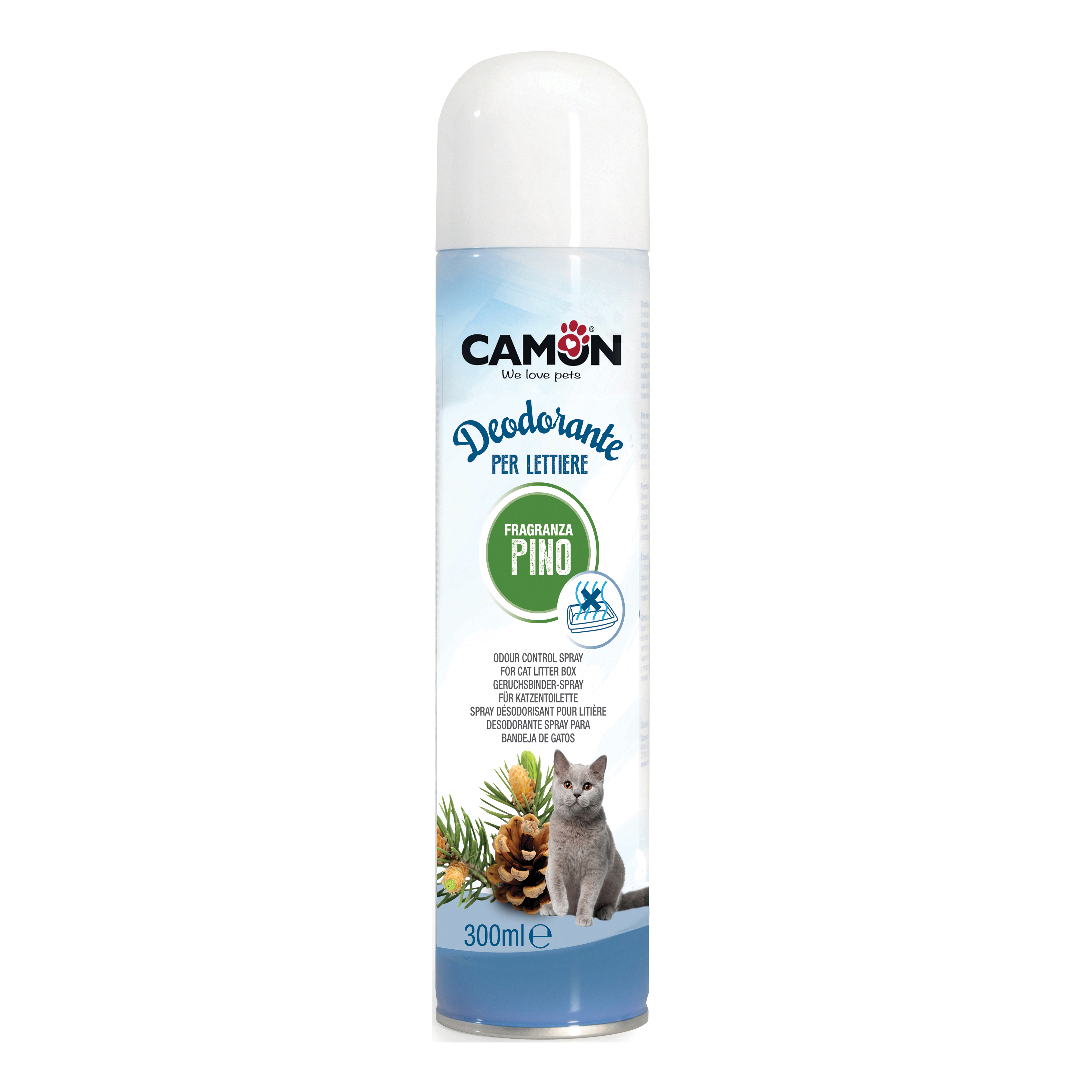 Deodorante spray per lettiera al pino