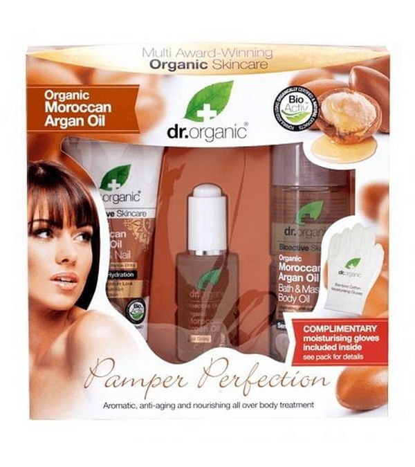 Dr organic argan pamper perfection gift pack