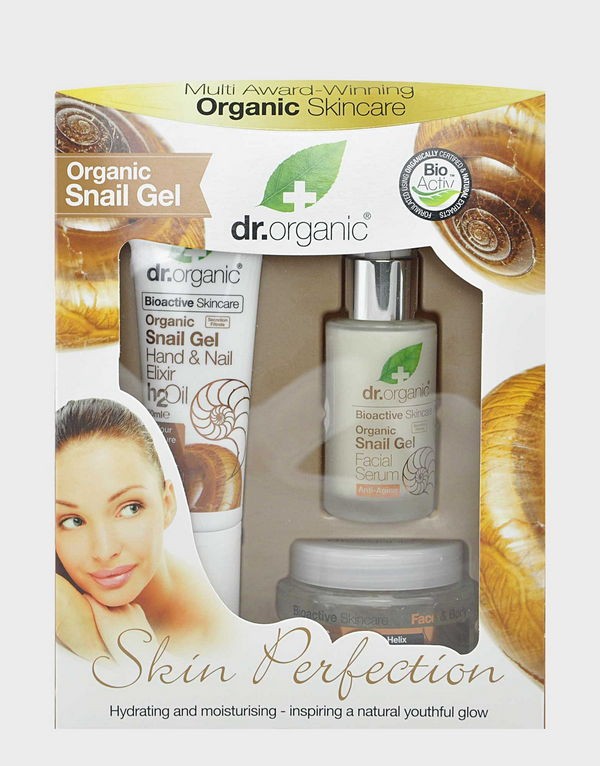 Dr organic snail gel bava lumaca skin perfection gift pack