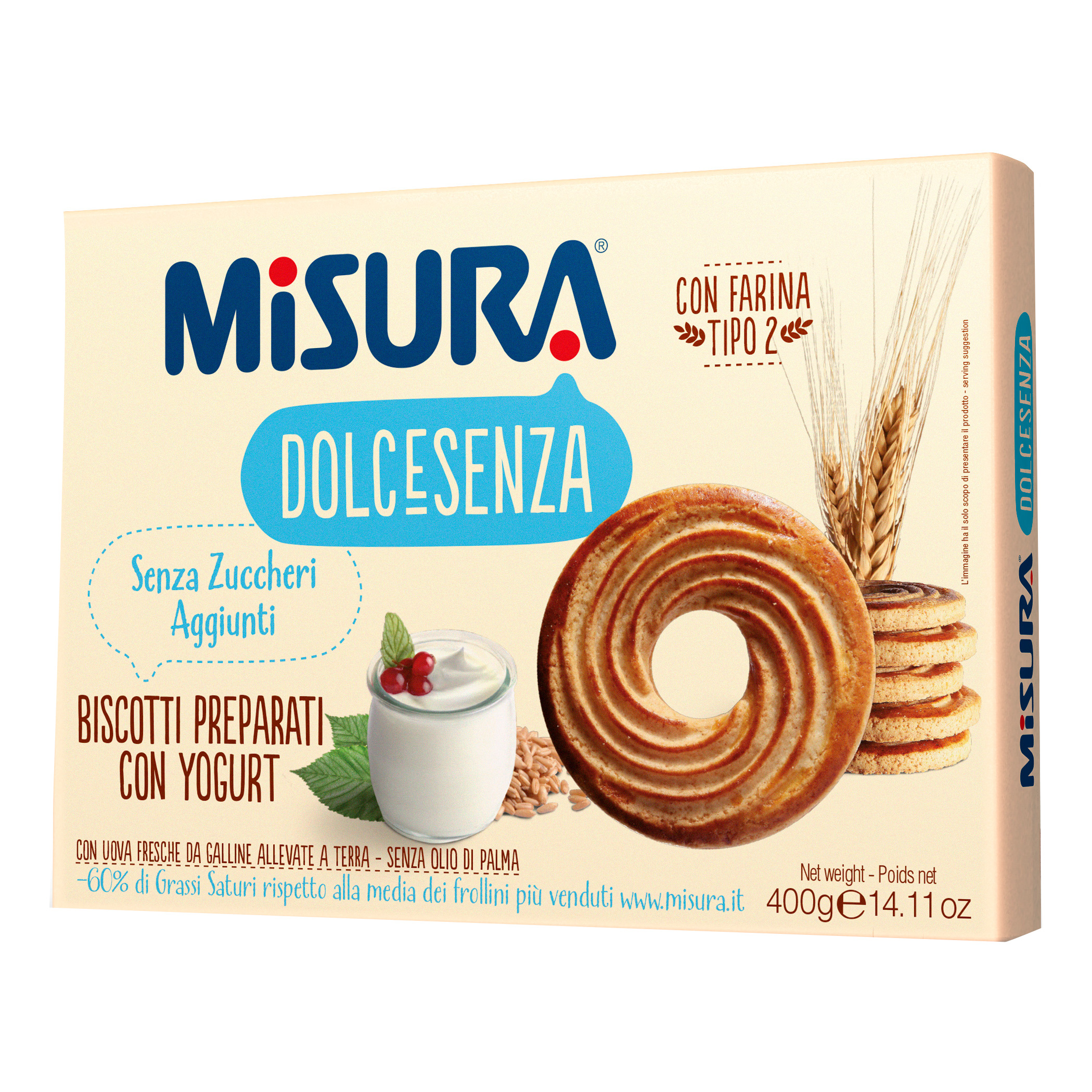 Misura Biscotti Yogurt Senza Zuccheri 400g