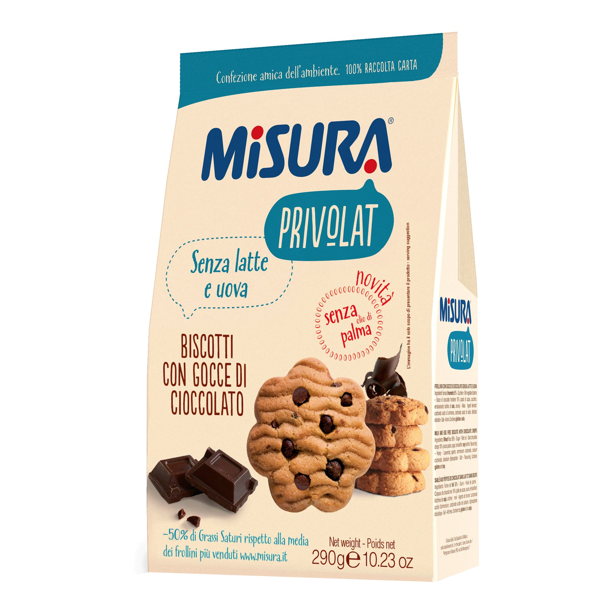 Privolat Biscotti Gocce Cioccolato 290g