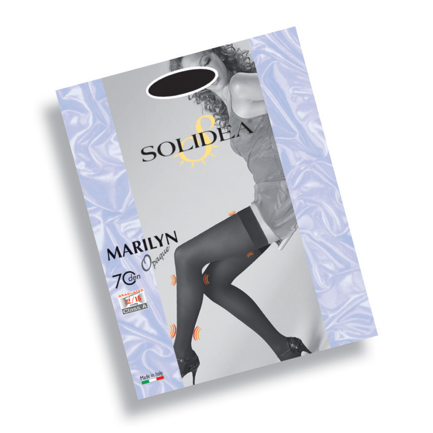Calza autoreggente marilyn 70 denari punta aperta preventiva nero 2-m