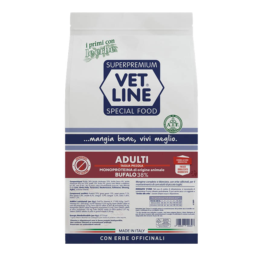 Vetline Cane Adulto Mini Bufalo 3 Kg