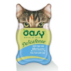Oasy Gatto Delicatesse Pate' Adulto Merluzzo 85 Gr