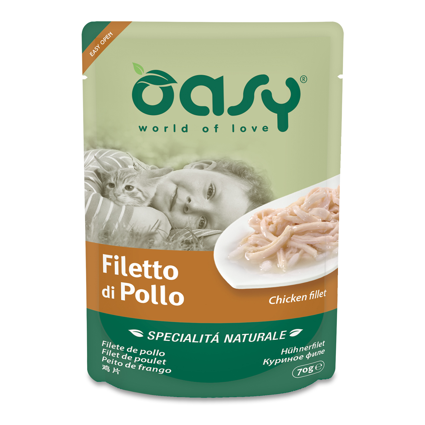 Oasy Gatto Specialita' Naturali In Busta Adulto Pollo 70 Gr