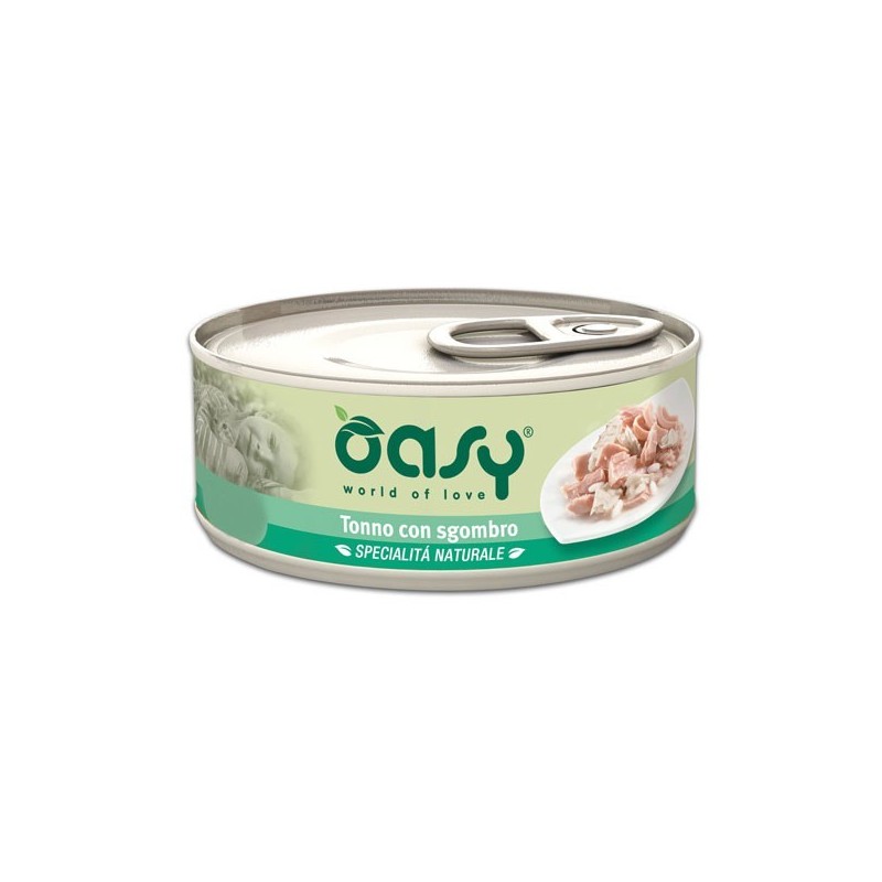 Oasy Gatto Specialita' Naturali In Lattina Adulto Tonno &amp; Sgombro 150 Gr