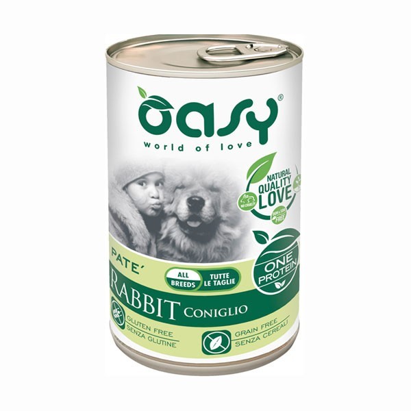 Oasy Cane Oap Adulto Medium&amp;Large Coniglio 400 Gr