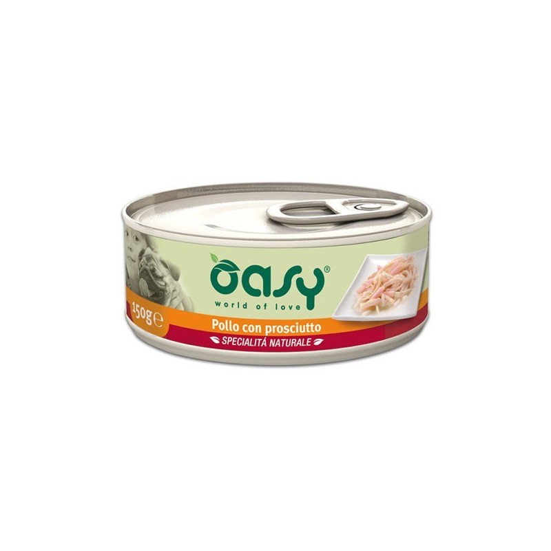 Oasy Cane Specialita' Naturali Adulto Pollo &amp; Prosciutto 150 Gr