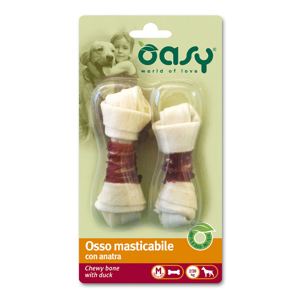 Oasy snack osso masticabile con anatra m