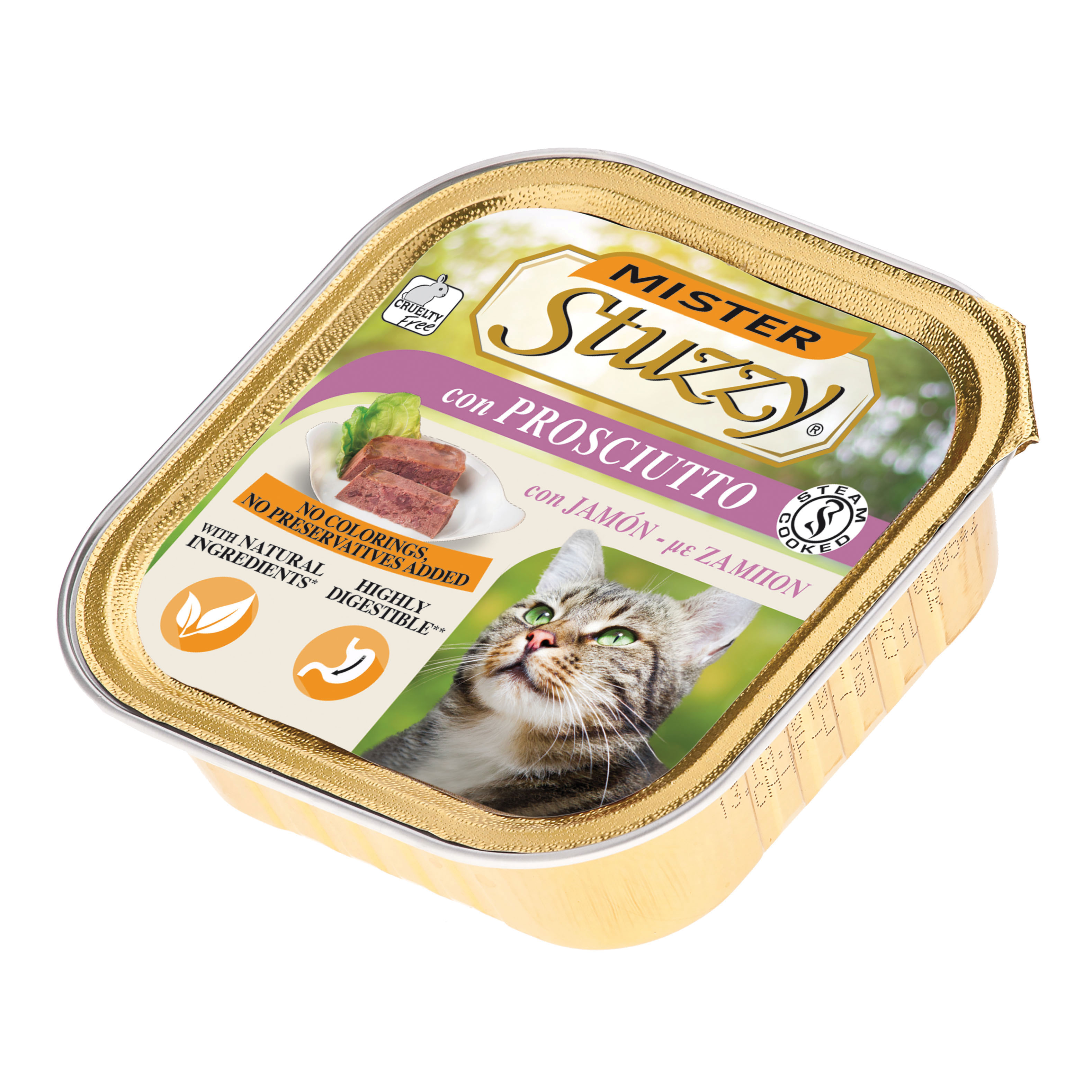 STUZZY GATTO PATE' VASCHETTA ADULTO PROSCIUTTO 100 GR
