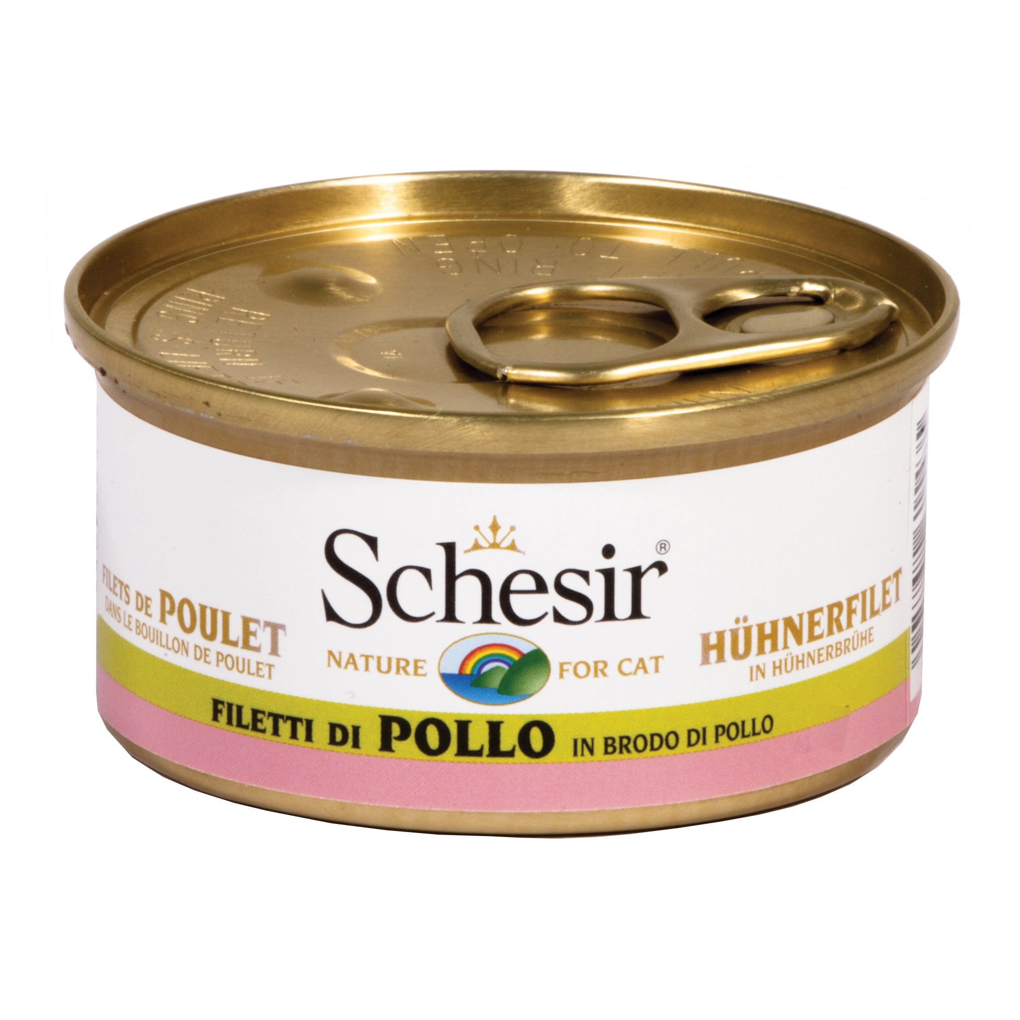 Schesir Gatto Lattina In Brodo Di Pollo Adulto Filetti Di Pollo 70 Gr