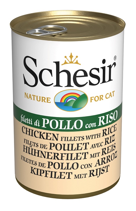 Schesir Gatto Lattina In Jelly Adulto Filetti Di Pollo & Riso 140 Gr