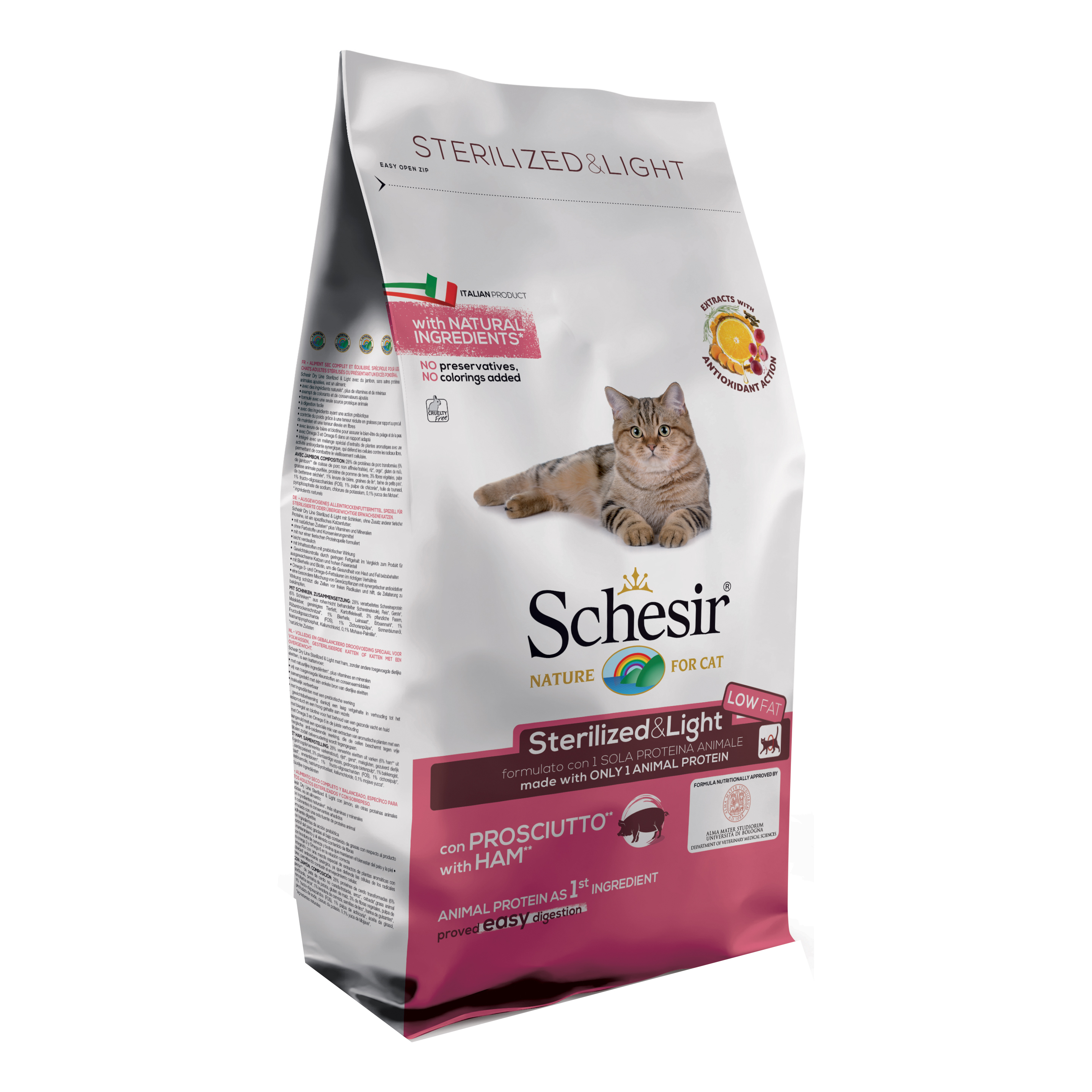 Schesir Gatto Maintenance Adulto Sterilizzato&amp;Light Prosciutto 1,5 Kg