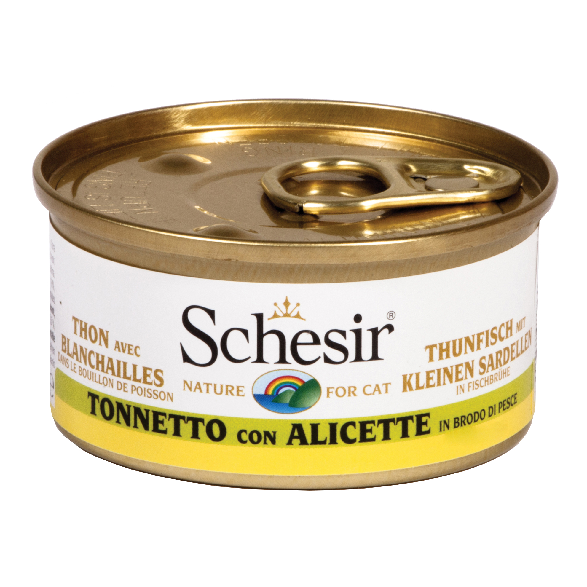 Schesir Gatto Lattina In Brodo Di Pesce Adulto Tonnetto & Alicette 70 Gr