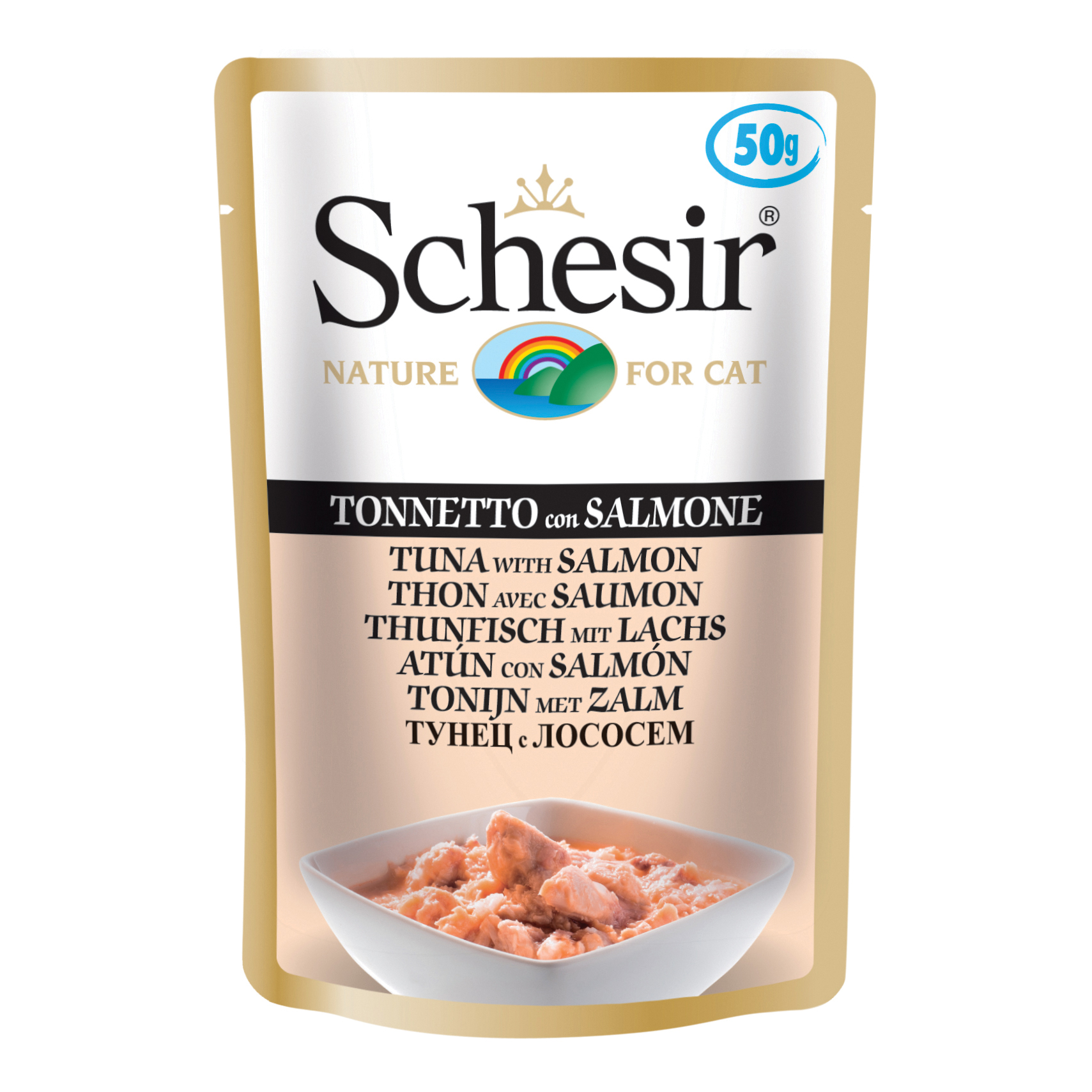 Schesir Gatto Busta In Jelly Adulto Tonnetto & Salmone 50 Gr