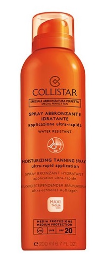 Maxi-Taglia Spray Abbronzante Idratante Applicazione Ultra-Rapida Media 20 200 Ml