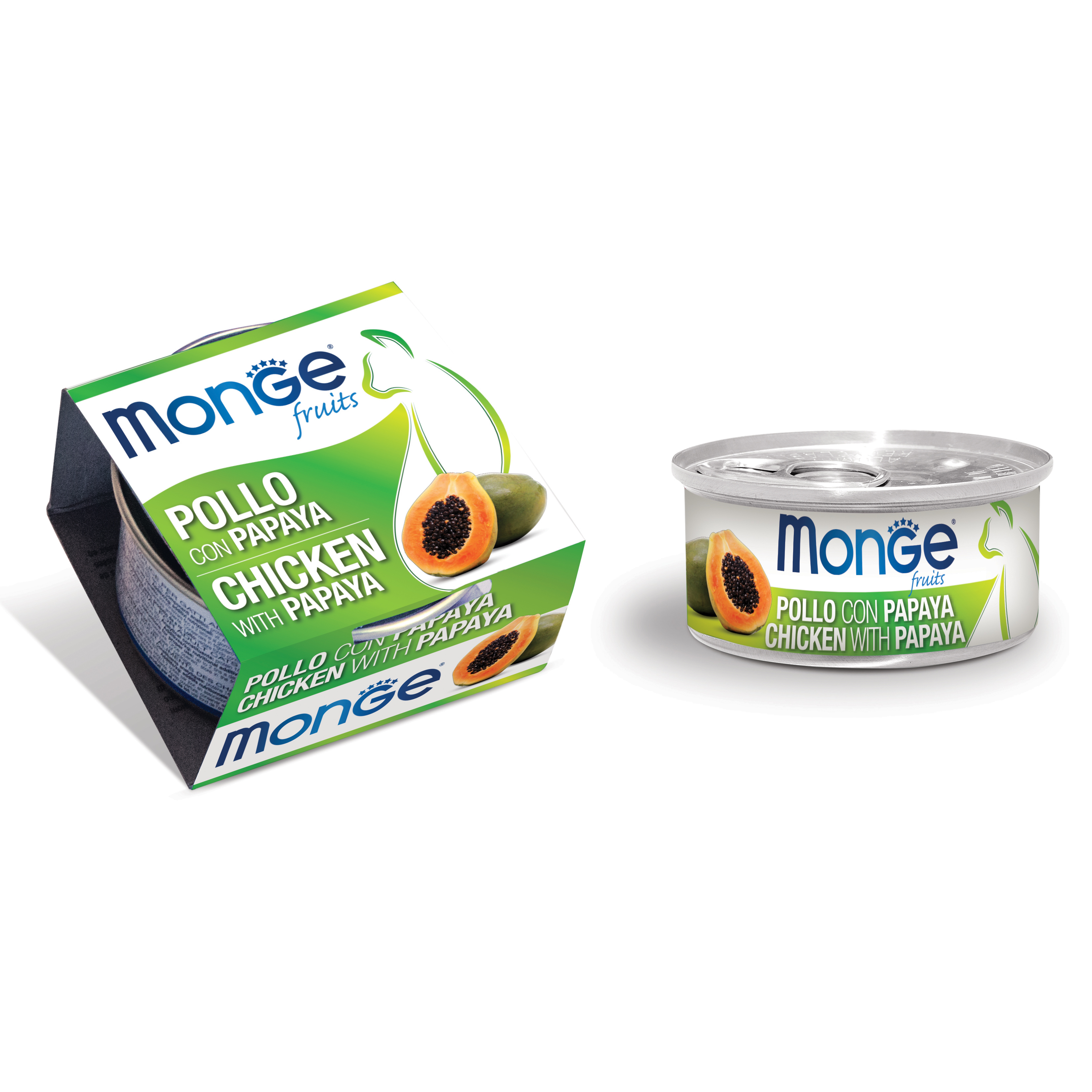 Monge Gatto Fruits Lattina Adulto Pollo &amp; Papaya 80 Gr