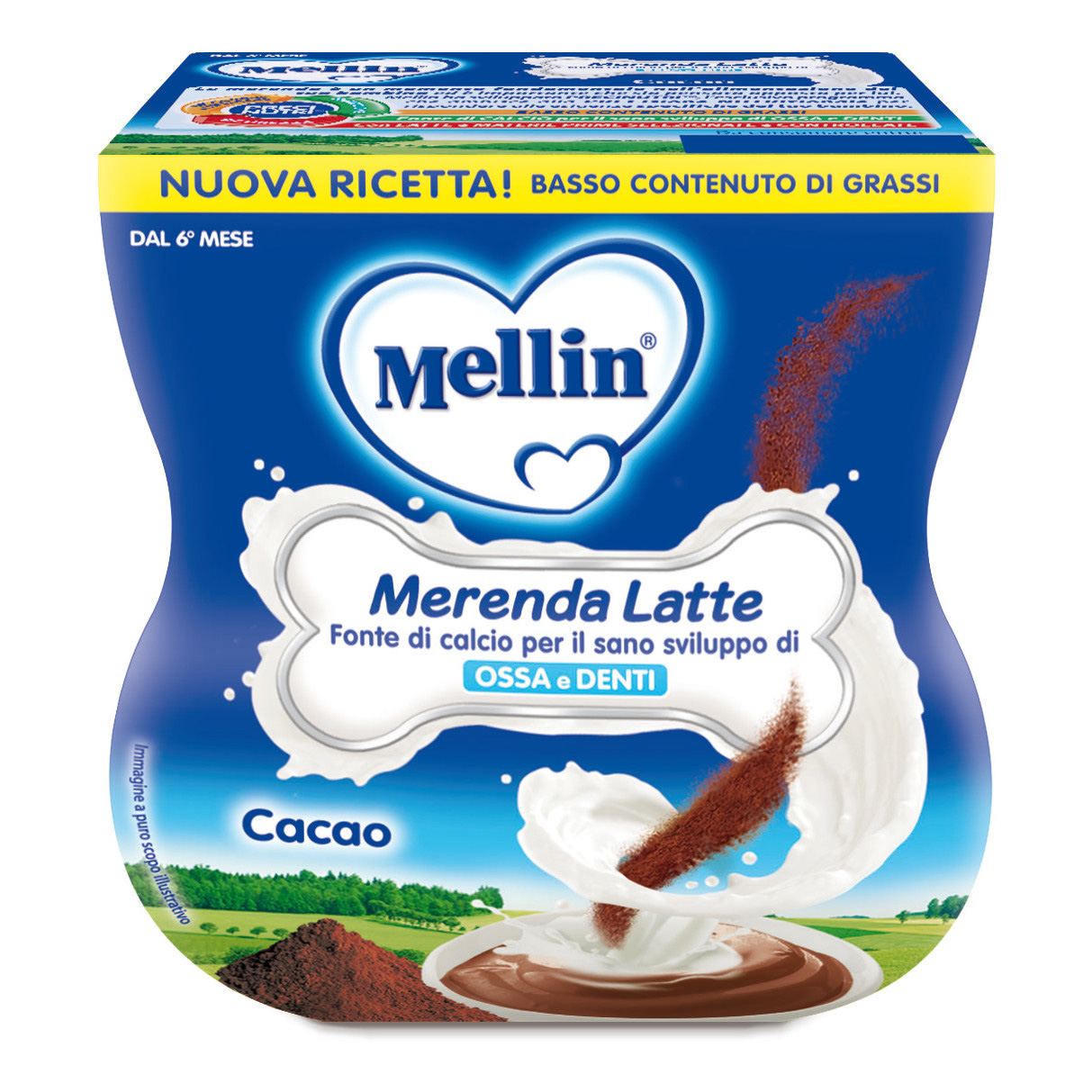 Mellin mer.latte/cac.2x100g