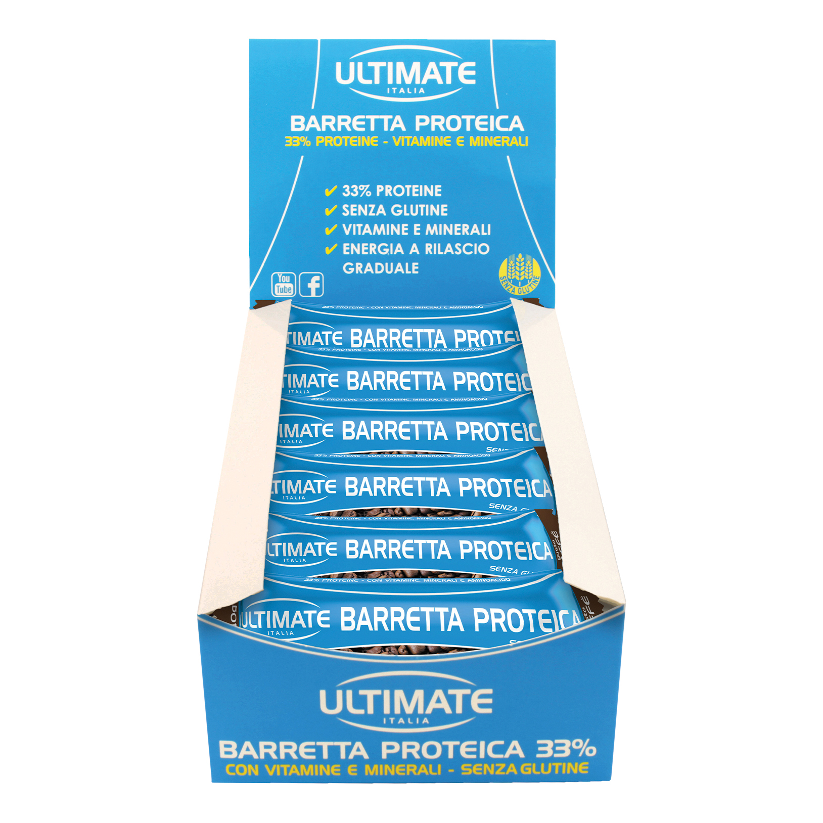 Ultimate italia barretta proteica caffe' 960 g