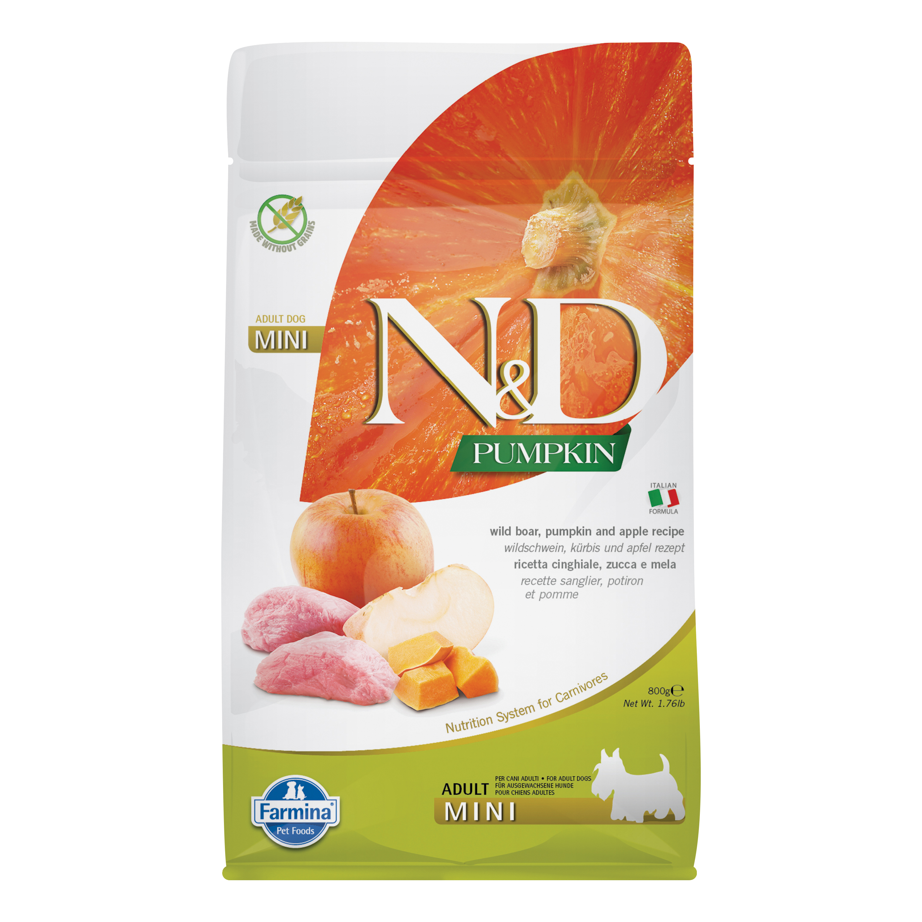 Farmina Cane N&amp;D Pumpkin Adulto Mini Cinghiale, Zucca &amp; Mela 800 Gr