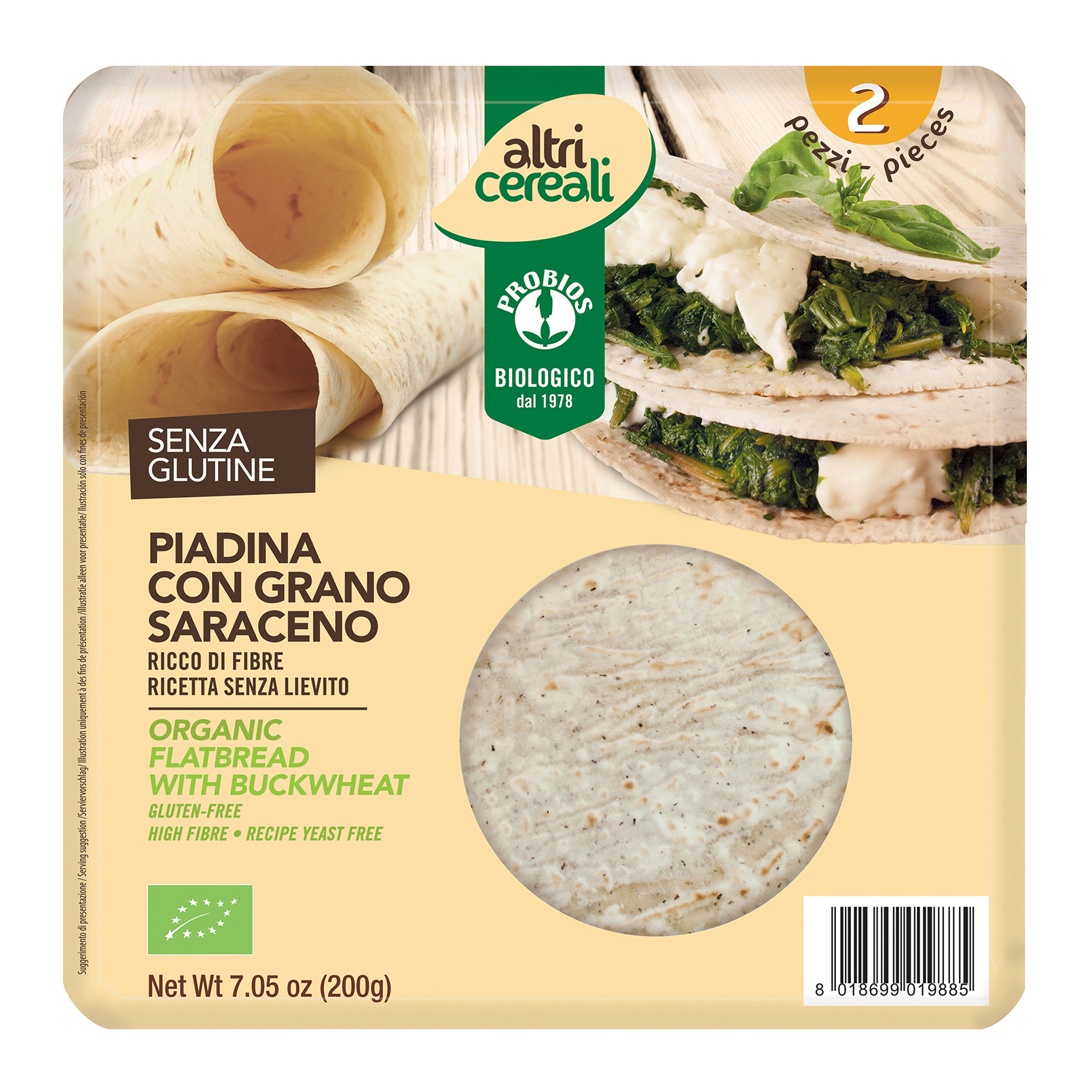 Altricereali piadina con grano saraceno 200g