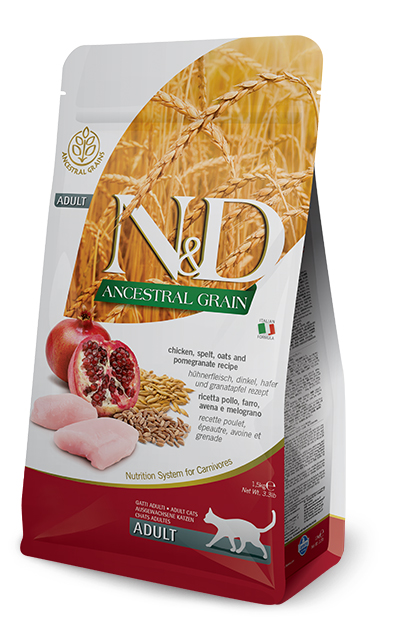 N&amp;d low ancestral grain cat chicken &amp; pomegranate adult 5 kg