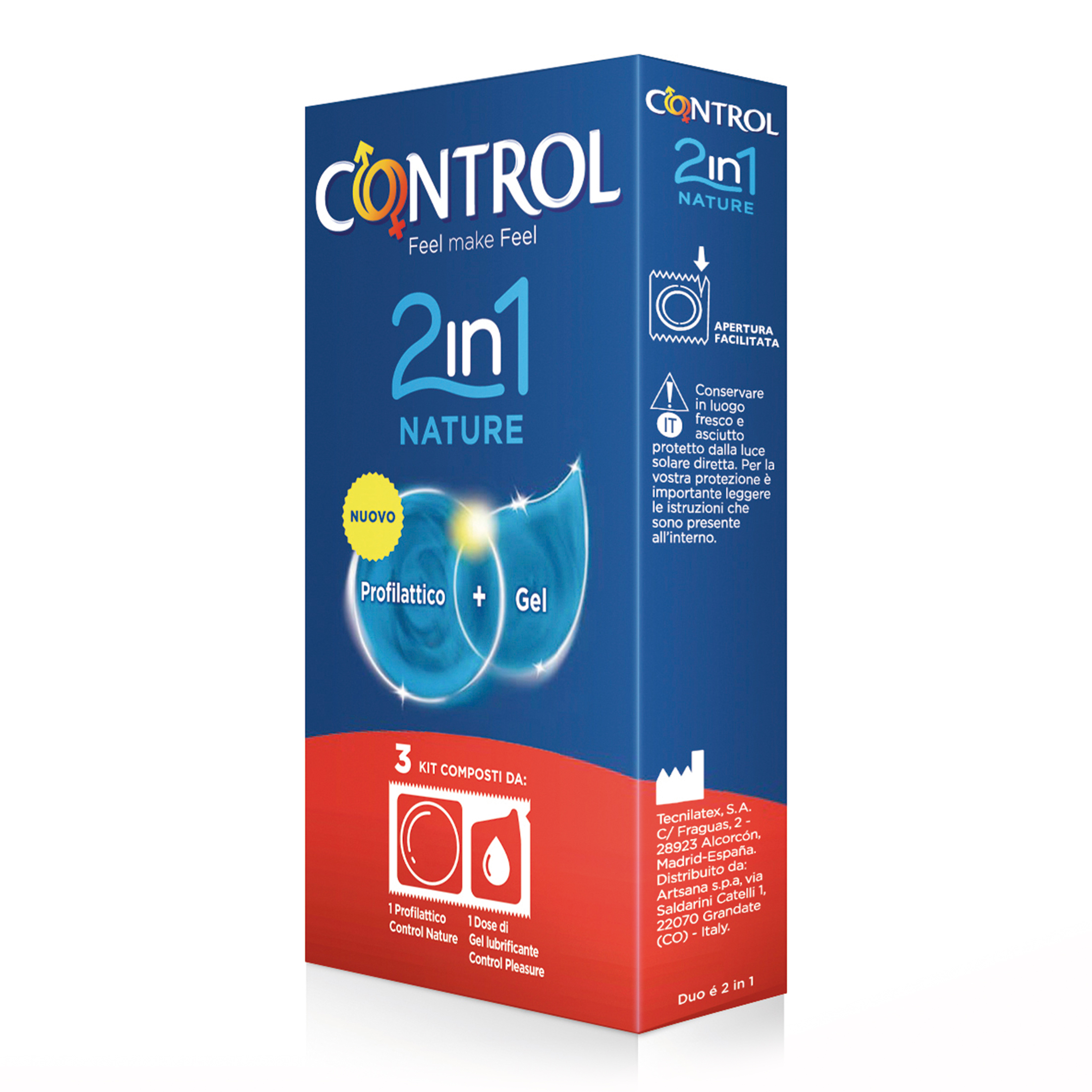Control 2in1 Nature+lube 3pezzi
